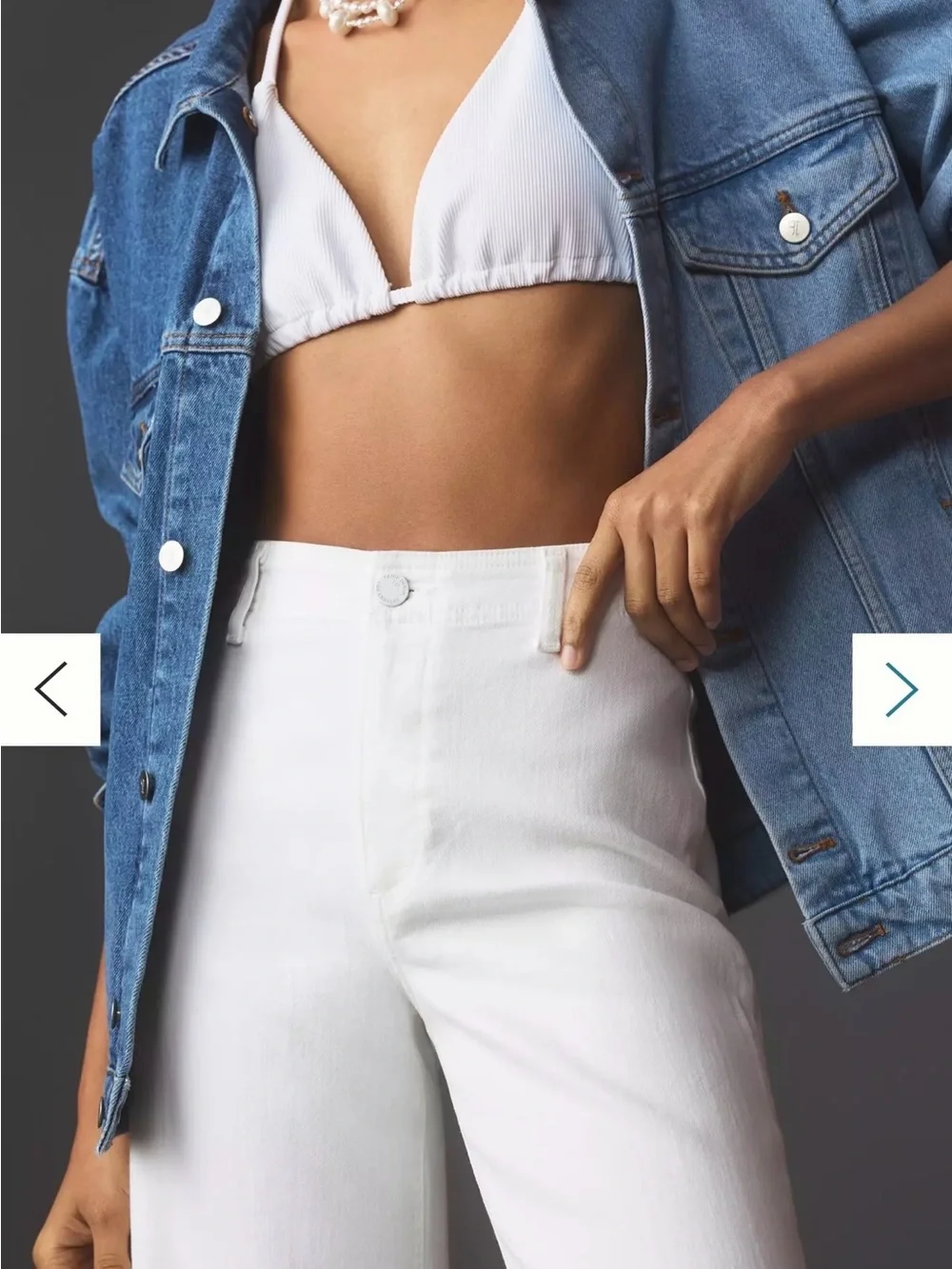 PAIGE Nellie White Wide Leg Crop Jeans Anthropologie Women’s Size 28